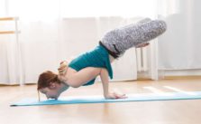 padma mayurasana (lotus in peacock pose)